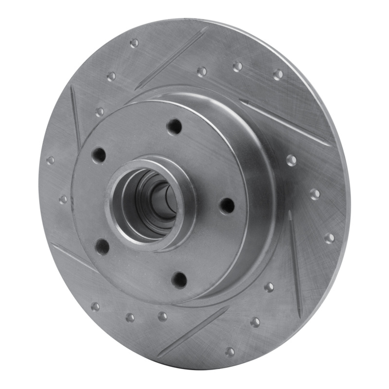 Nissan APRio Brake Rotor (1) - Front Left - R1 Concepts - Drilled & Slotted - Silver - `02-`11